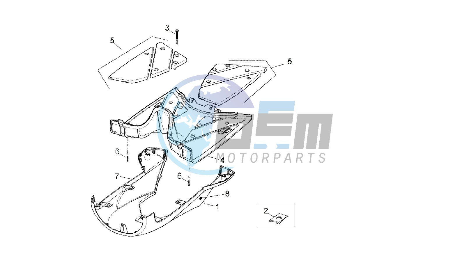 FOOTREST - FAIRING, LOWER