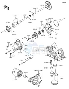 Z1000 ZR1000JHF XX (EU ME A(FRICA) drawing Oil Pump