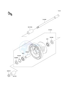 VN 1500 N [VULCAN 1500 CLASSIC FI] (N1-N3) [VULCAN 1500 CLASSIC FI] drawing FRONT WHEEL