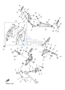 YZF-R1D 1000 (1KBV) drawing STAND & FOOTREST