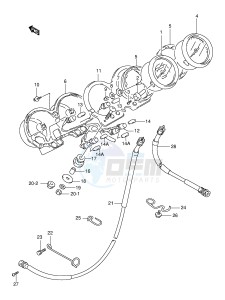 GS500E (E2) drawing SPEEDOMETER - TACHOMETER