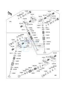 VN 1600 B [VULCAN 1600 MEAN STREAK] (B6F-B8FA) B8FA drawing VALVE-- S- -