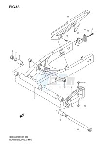 GSX650F (E2) Katana drawing REAR SWINGING ARM