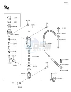 KX65 KX65AHF EU drawing Rear Master Cylinder