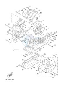 NS50F AEROX 4 (1GB3 1GB3 1GB3) drawing CRANKCASE