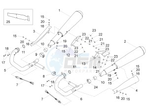 V9 Bobber 850 (EMEA) drawing Exhaust pipe