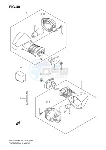 GSX650F (E3-E28) Katana drawing TURNSIGNAL LAMP