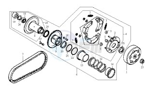 SHARK 50 drawing CLUTCH / V-SNAAR