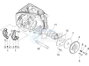 TYPHOON 125 4T 2V E3 (APAC) drawing Rocking levers support unit