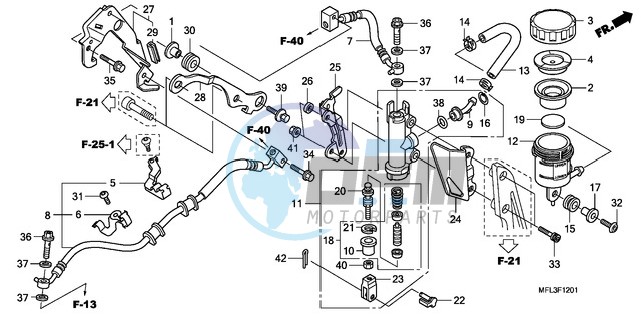 REAR BRAKE MASTER CYLINDER (CBR1000RA)