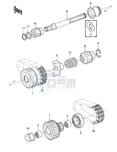 KZ 1300 A (A1-A3) drawing SECONDARY SHAFT