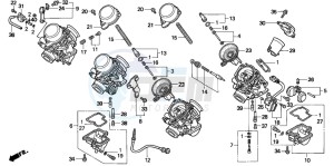 CBR900RR FIRE BLADE drawing CARBURETOR (COMPONENT PARTS)