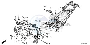 CBR500RAD CBR500R ABS UK - (E) drawing FRAME BODY