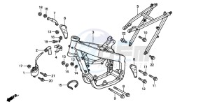 CR250R drawing FRAME BODY