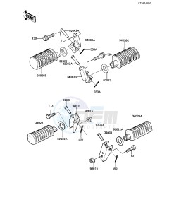 KZ 550 H [GPZ] (H1-H2) [GPZ] drawing FOOTRESTS