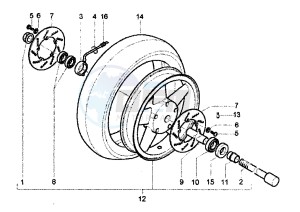 X9 EVOLUTION 250 drawing Front wheel