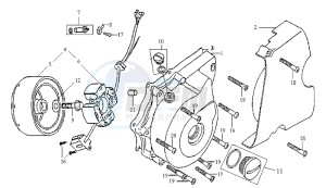 WOLF 125 drawing CRANKCASE COVER LEFT / MAGNETO / FLYWHEEL