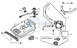 JET BASIX 50 drawing FUEL TANK - FUEL CUT