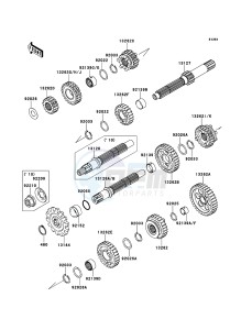 D-TRACKER_125 KLX125DBF GB XX (EU ME A(FRICA) drawing Transmission