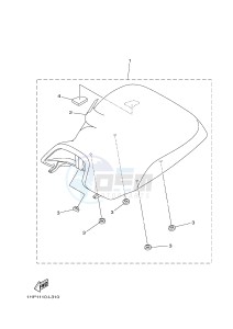 YFM700FWA YFM7FGD GRIZZLY 700 (1ND7) drawing SEAT