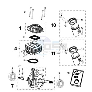 VIVA SLA BE drawing CRANKSHAFT AND CYLINDER