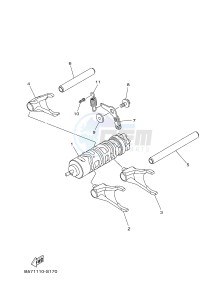 YXZ1000ETS YXZ10YESH YXZ1000R EPS SS SPECIAL EDITION (B577) drawing SHIFT CAM & FORK