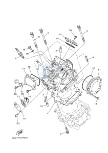 YFM700R YFM70RSXJ RAPTOR 700R (2LSH) drawing CYLINDER HEAD