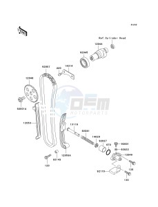 KLF 250 A [BAYOU 250] (A6F-A9F) A6F drawing CAMSHAFT-- S- -_TENSIONER