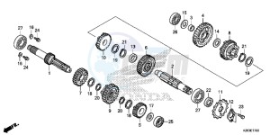 MSX125F MSX125 UK - (E) drawing TRANSMISSION