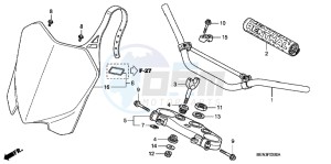 CRF450RB drawing HANDLE PIPE/ TOP BRIDGE