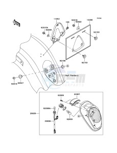 VN2000 CLASSIC VN2000H8F GB XX (EU ME A(FRICA) drawing Taillight(s)