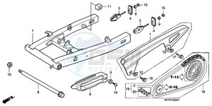 CBR125RWA Europe Direct - (ED / WH) drawing SWINGARM