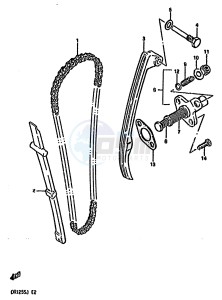 DR125S (F-H-J) drawing CAM CHAIN