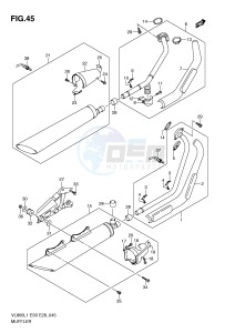 VL800 (E3-E28) VOLUSIA drawing MUFFLER (VL800TL1 E33)