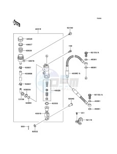 KX65 KX65ADF EU drawing Rear Master Cylinder