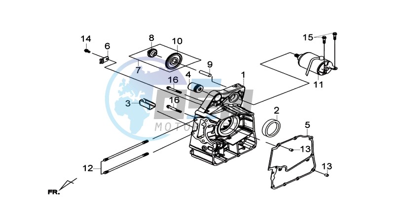 CRANKCASE RIGHT / START MOTOR