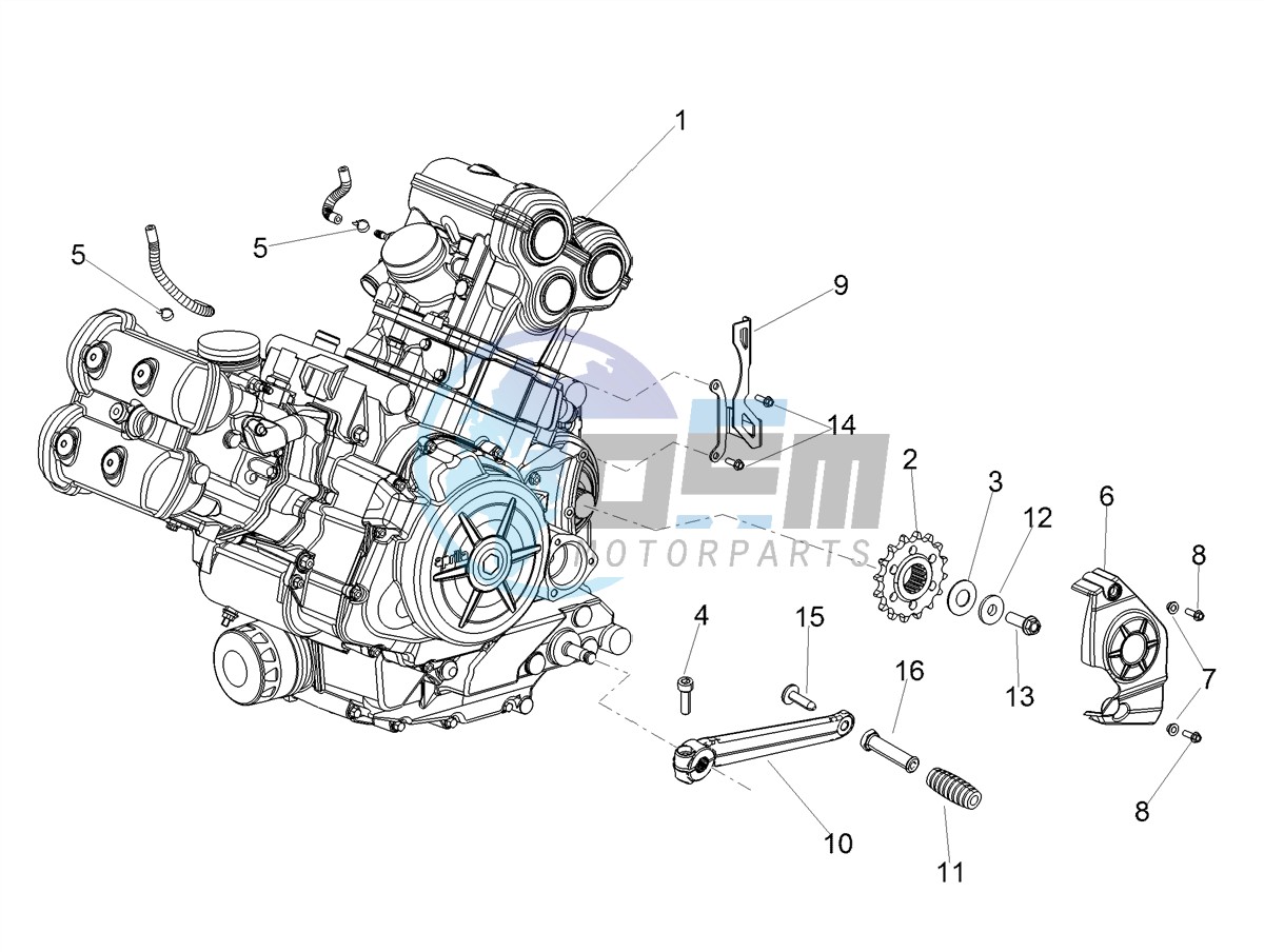 Engine-Completing part-Lever