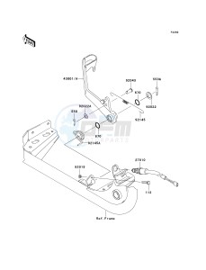 KVF 650 D ([BRUTE FORCE 650 4X4] (D6F-D9F) D8F drawing BRAKE PEDAL