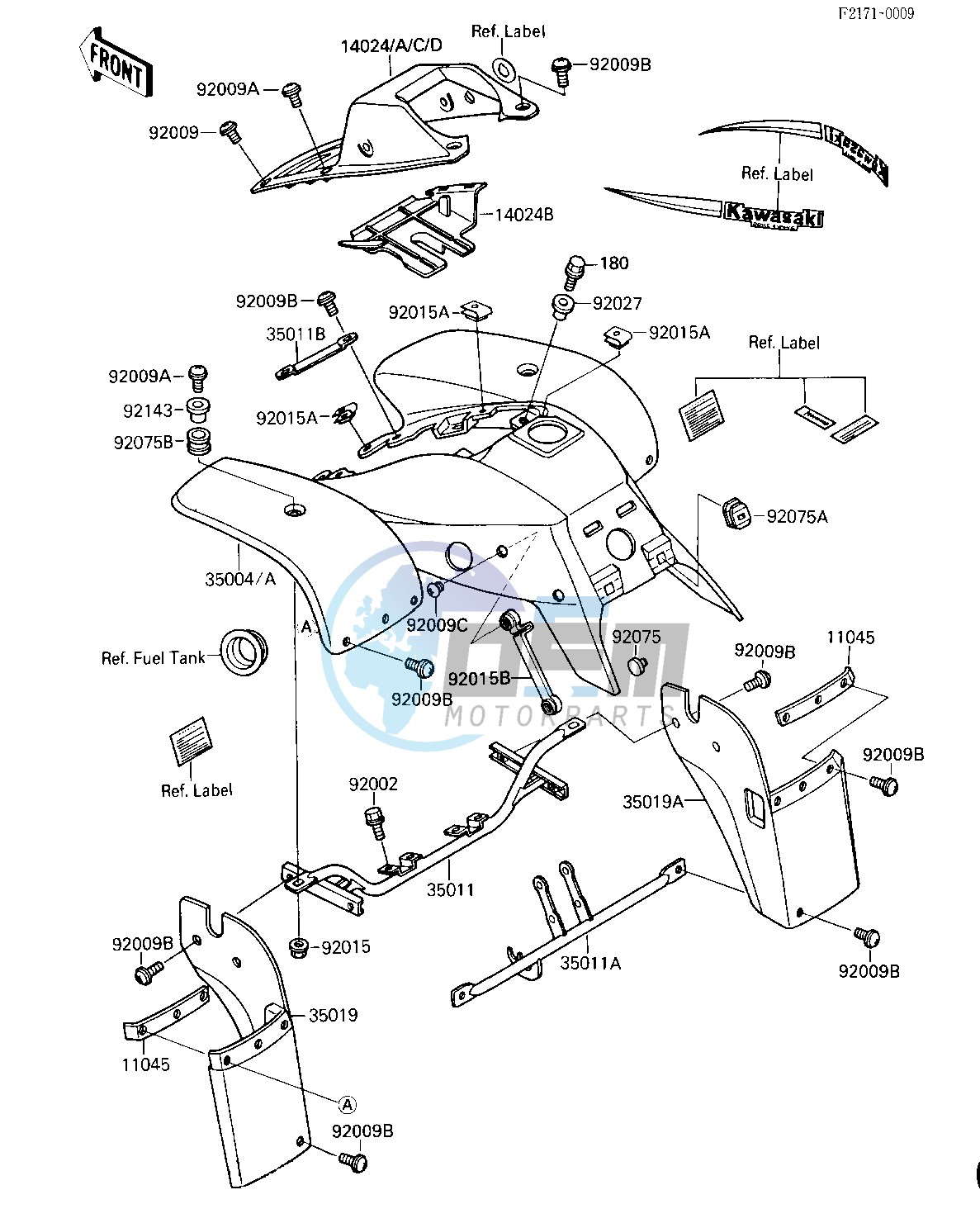 FRONT FENDER -- KSF250-A2- -