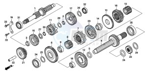 TRX500FM drawing TRANSMISSION