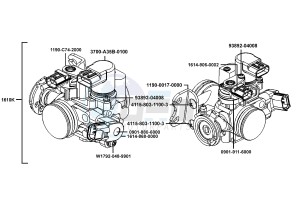 DOWNTOWN 300 I ABS drawing Throttle Body Assy