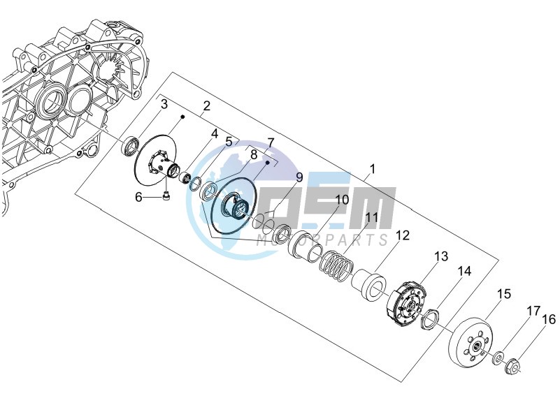 Driven pulley