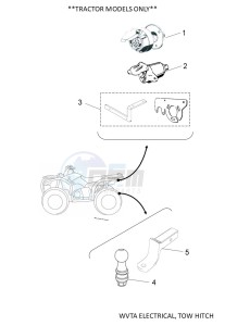 YFM450FWBD KODIAK 450 EPS (BEY1) drawing WVTA ELECTRICAL, TOW HITCH