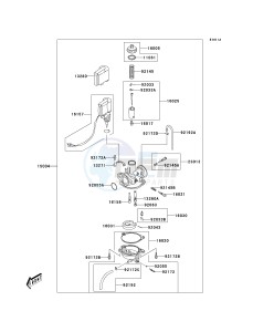 KSF 90 A [KFX90] (A7F-A9S) A8F drawing CARBURETOR-- A8F_A9F- -