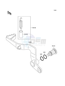 KX65 KX65AEF EU drawing Brake Pedal