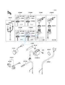 KVF360 4x4 KVF360A7F EU GB drawing Ignition Switch