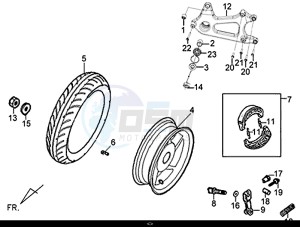 X'PRO 50 (45 Km/h) (AE05W9-EU) (E4) (L8-M1) drawing REAR WHEEL