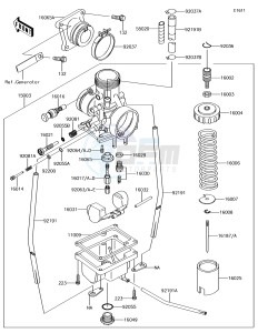 KX65 KX65AGF EU drawing Carburetor