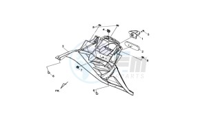 MAXSYM 400 EFI drawing REAR FENDER