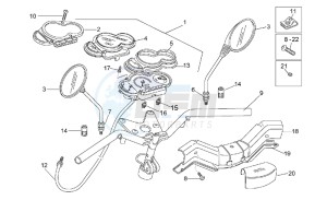 Rally 50 H2O drawing Handlebar - Dashboard